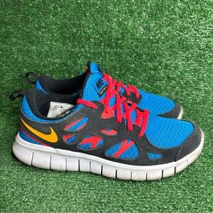 Nike Free Run 2‎ Blue Red Running Shoes Sneakers Womens Size 8.5 (7Y)